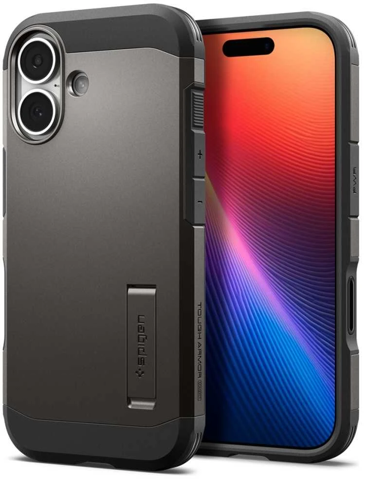 Spigen Tough Armor "T" MagSafe dėklas skirtas Apple iPhone 17 – pilkos spalvos