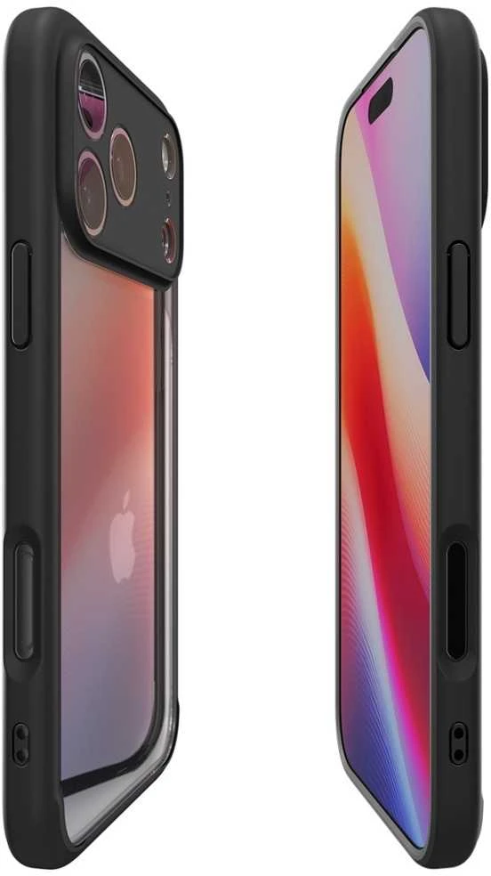 Dėklas Spigen Ultra Hybrid, matte juodas - iPhone 17 Pro