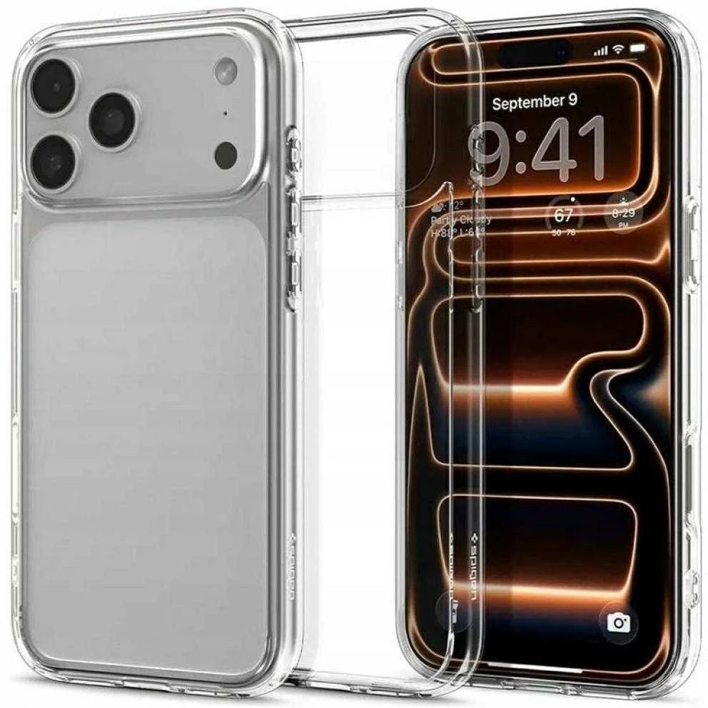 Spigen Ultra Hybrid dėklas skirtas Apple iPhone 17 Pro – skaidrus