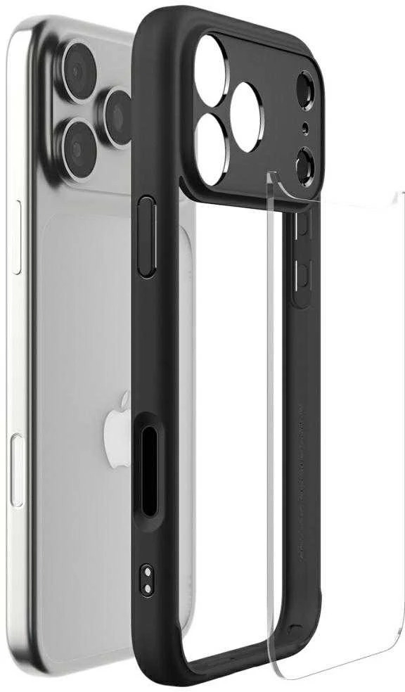 Dėklas Spigen Ultra Hybrid, matte juodas - iPhone 17 Pro
