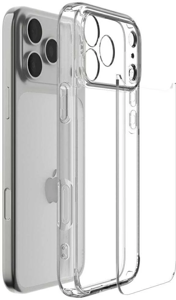 Dėklas „Spigen Ultra Hybrid“, krištolo skaidrumo – „iPhone 17 Pro Max“