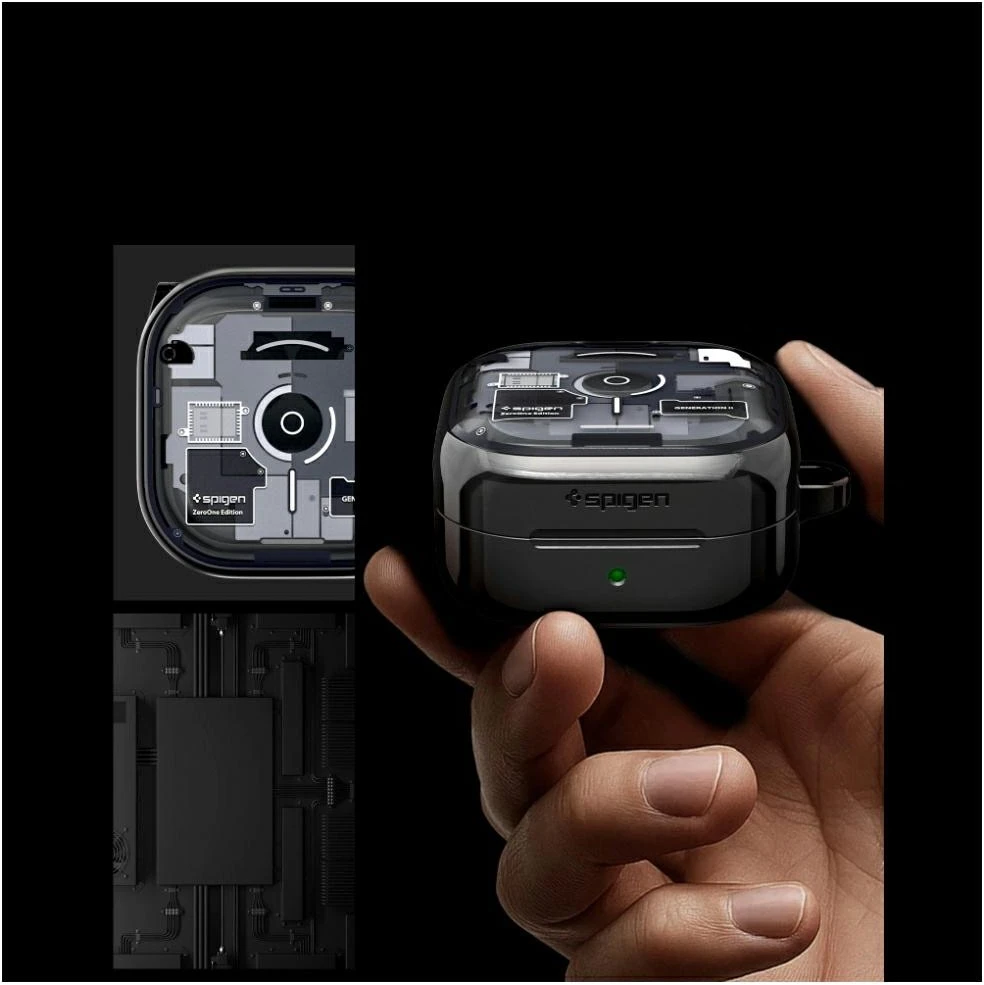 Dėklas Spigen Ultra Hybrid Samsung Galaxy BUDS 4 / 4 PRO ZERO ONE juodos spalvos