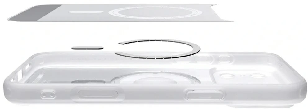 Dėklas Spigen Ultra Hybrid MagSafe iPhone 17 Pro Max / 18 Pro Max KLASIKINIS SIDABRINIS