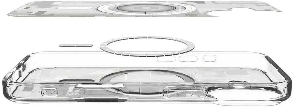 Spigen Ultra Hybrid MagSafe dėklas skirtas Apple iPhone 17 Zero One – baltos spalvos