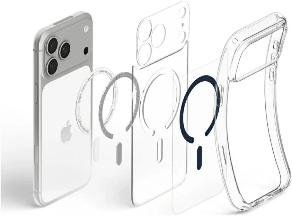 Dėklas Spigen Ultra Hybrid Mag MagSafe do iPhone 18 Pro / 17 Pro tamsiai mėlyna