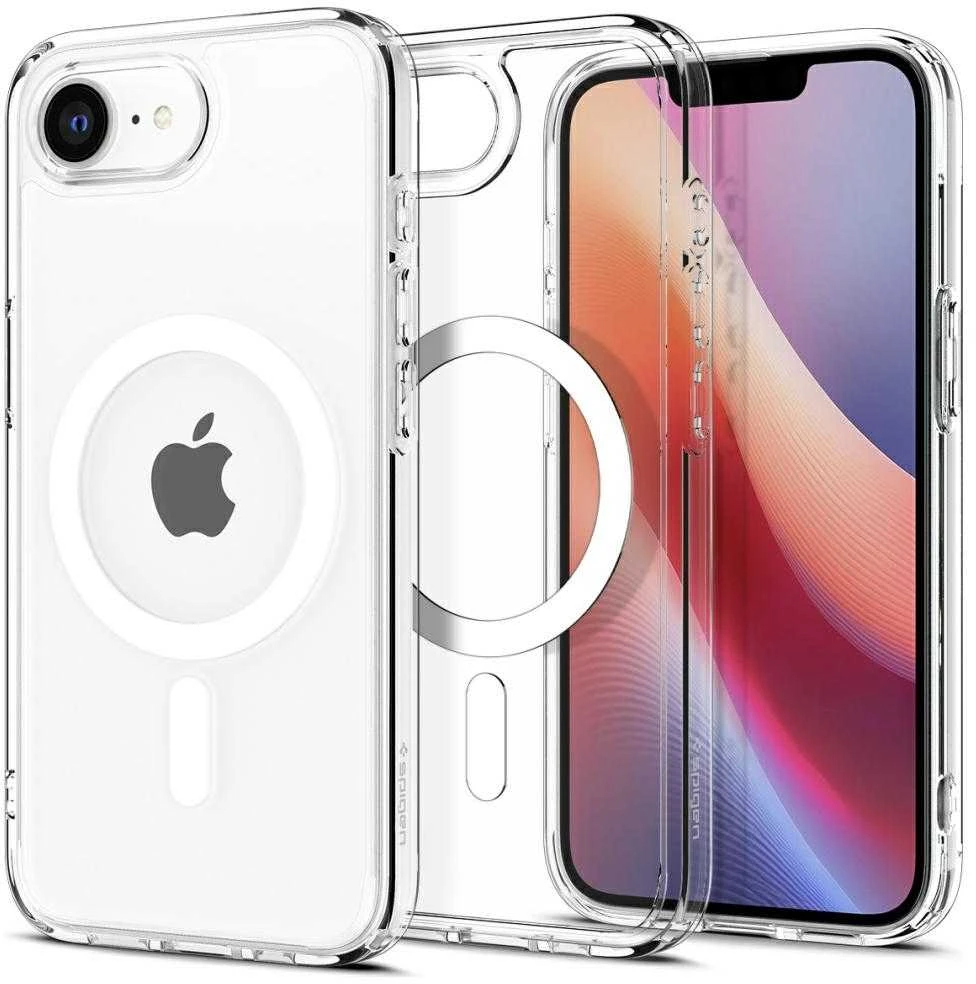 Spigen itin hibridinis „MagSafe“ dėklas, skirtas „iPhone 16e“ / „17e“ – skaidrus