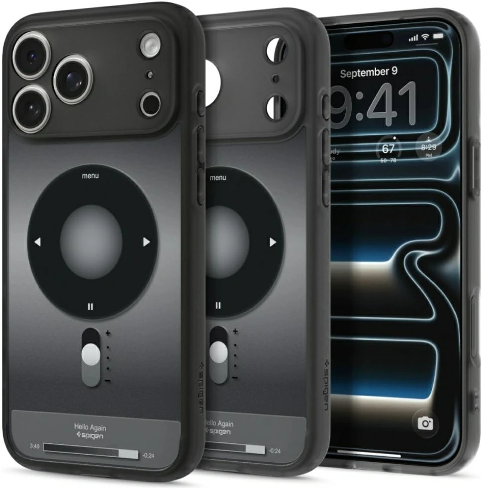 Dėklas SPIGEN case ULTRA HYBRID compatible with MagSafe for IPHONE 17 Pro/18 Pro classic juodas