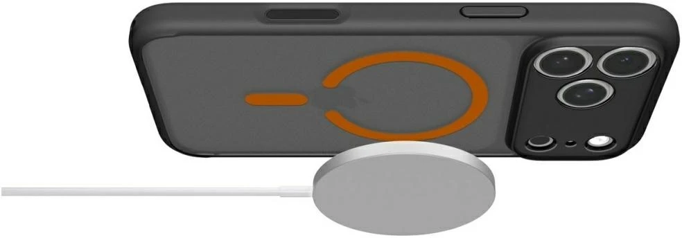 Dėklas Spigen Ultra Hybrid Mag MagSafe do iPhone 18 Pro Max / 17 Pro Max juoda-oranžinė