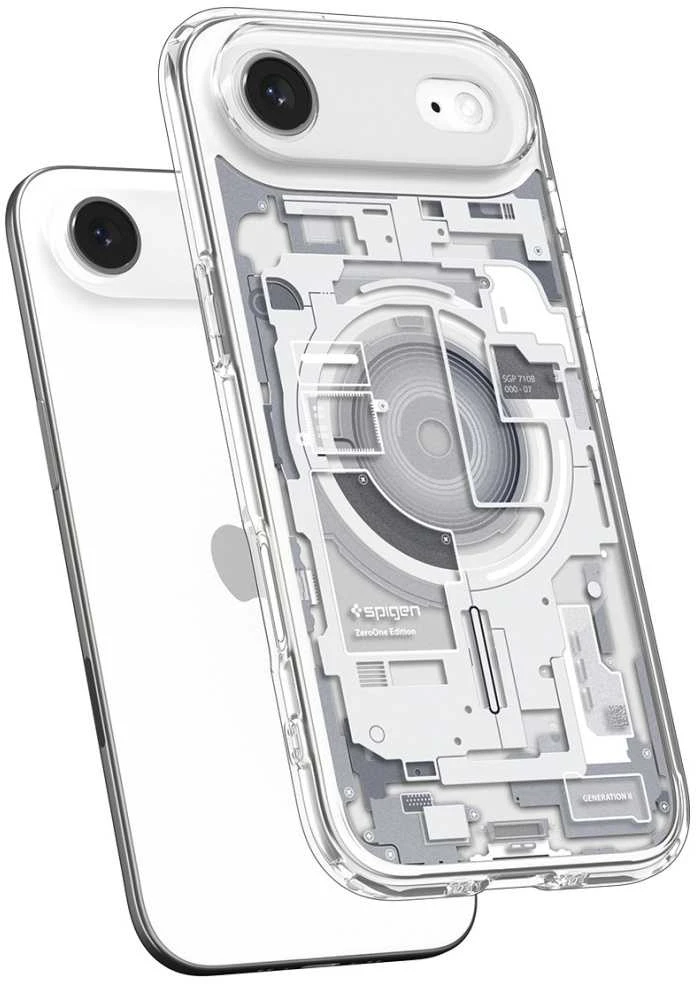 Spigen Ultra Hybrid MagSafe dėklas skirtas Apple iPhone 17 Air Zero One – baltos spalvos