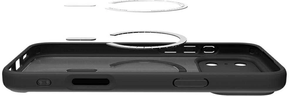 Spigen Ultra Hybrid MagSafe dėklas skirtas Apple iPhone 17 Pro – juodos spalvos