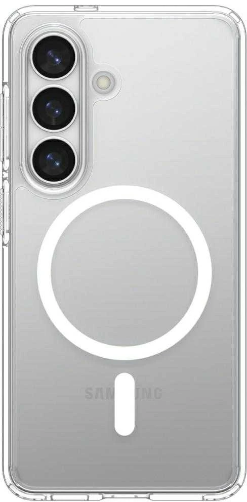 SPIGEN ULTRA HYBRID MAG dėklas, suderinamas su MagSafe, skirtas S26, skaidrus / baltas