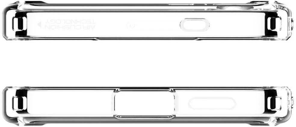 SPIGEN dėklas ULTRA HYBRID MAG suderinamas su MagSafe, skirtas S25 skaidrus / baltas