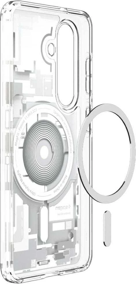 Spigen Ultra Hybrid Mag MagSafe dėklas Samsung Galaxy S26 ZERO ONE baltos spalvos