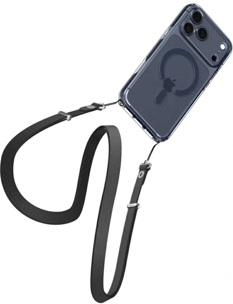 Dėklas „Spigen Ultra Hybrid MagSafe“, skaidrus, tamsiai mėlynas - iPhone 17 Pro Max