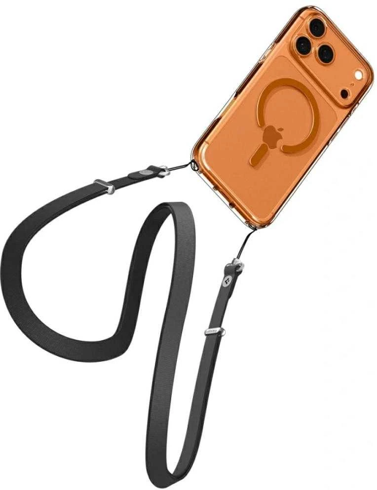 Dėklas „Spigen Ultra Hybrid MagSafe“, skaidrus oranžinis - iPhone 17 Pro