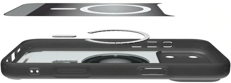 Dėklas Spigen Ultra Hybrid MagSafe iPhone 17 Pro Max / 18 Pro Max KLASIKINIS juodos spalvos
