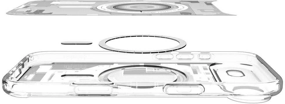 Spigen Ultra Hybrid MagSafe dėklas skirtas Apple iPhone 17 Air Zero One – baltos spalvos