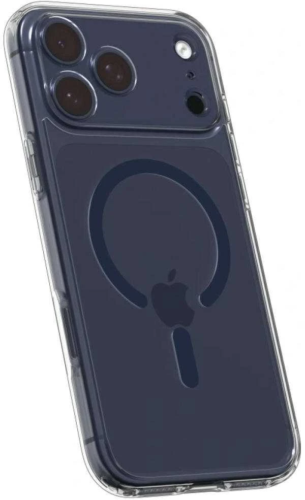 Dėklas „Spigen Ultra Hybrid MagSafe“, skaidrus, tamsiai mėlynas - iPhone 17 Pro Max