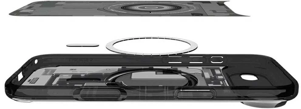 Spigen Ultra Hybrid MagSafe dėklas skirtas Apple iPhone 17 Air Zero One – juodos spalvos