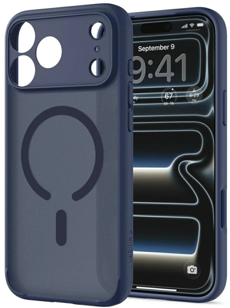 Dėklas Spigen Ultra Hybrid MagSafe iPhone 17 Pro / 18 Pro MATINIS TAMSIAI MĖLYNAS