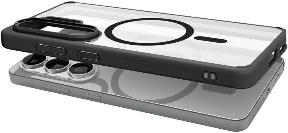 Spigen Ultra Hybrid Mag MagSafe dėklas skirtas Samsung Galaxy S26 Ultra – Clear Juodas