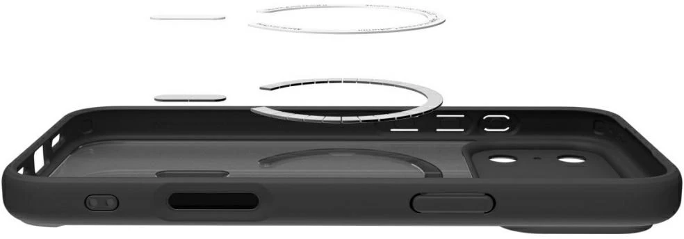 Dėklas Spigen Ultra Hybrid Mag MagSafe do iPhone 18 Pro Max / 17 Pro Max juoda-oranžinė