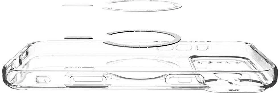 Spigen Ultra Hybrid MagSafe dėklas skirtas Apple iPhone 17 Pro – skaidrus pilkos spalvos