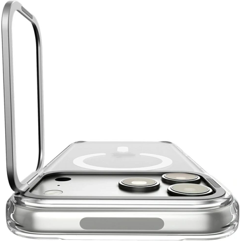 Dėklas Spigen Ultra Hybrid Optik S MagSafe do iPhone 17 Pro Max / 18 Pro Max permatomas sidabrinė