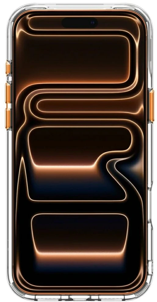 Dėklas Spigen Ultra Hybrid Optik S MagSafe do iPhone 17 Pro / 18 Pro permatomas oranžinė
