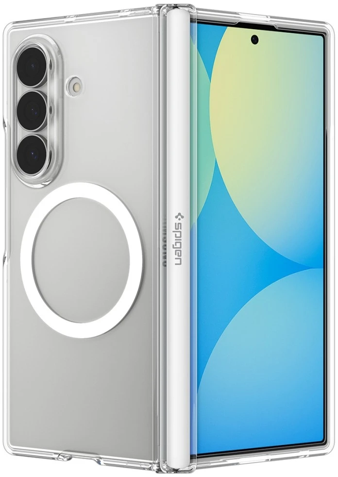 Dėklas SPIGEN ULTRA HYBRID PRO MAGSAFE GALAXY Z FOLD 8 YPAČ SKAIDRUS/Baltas