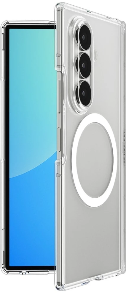 Dėklas SPIGEN ULTRA HYBRID PRO MAGSAFE GALAXY Z FOLD 8 YPAČ SKAIDRUS/Baltas