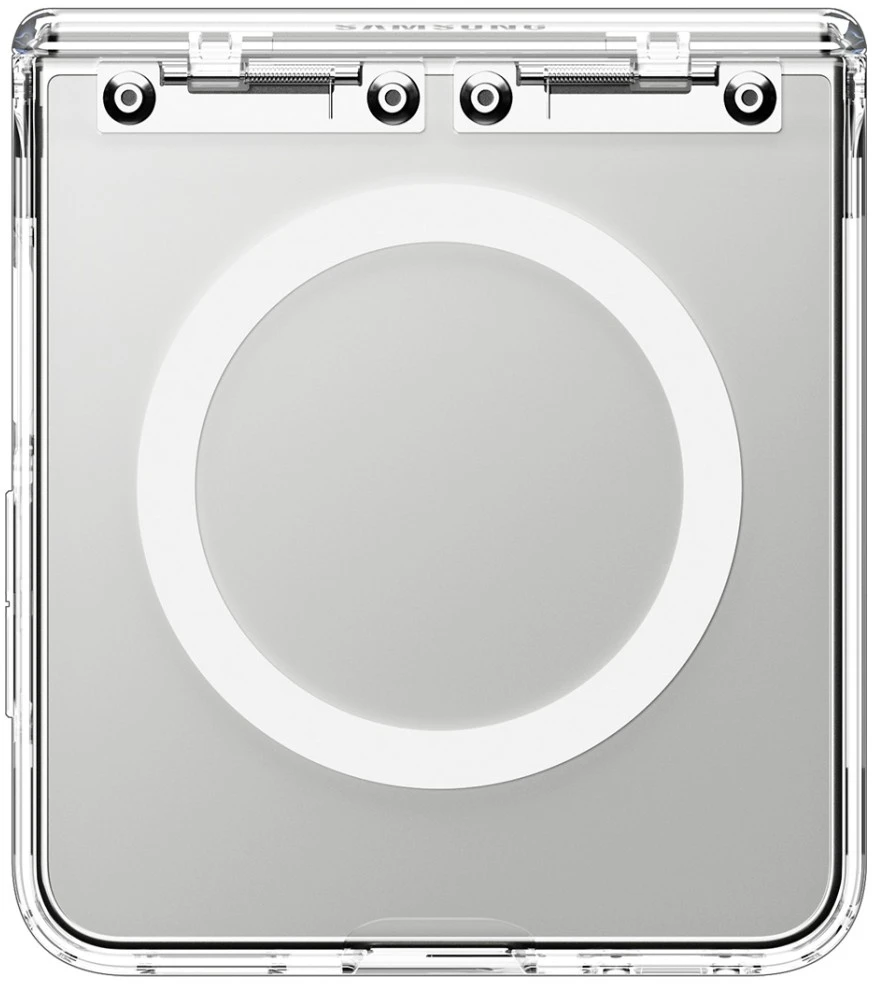 Dėklas SPIGEN ULTRA HYBRID PRO MAGSAFE GALAXY Z FLIP 8 SKAIDRUS/Baltas