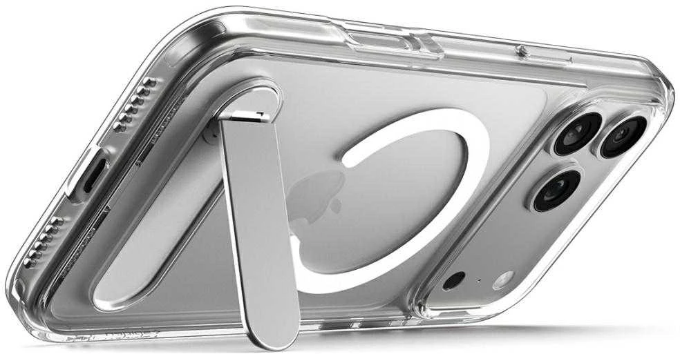 Spigen Ultra Hybrid "S" MagSafe dėklas skirtas Apple iPhone 17 Pro – skaidrus and baltos spalvos