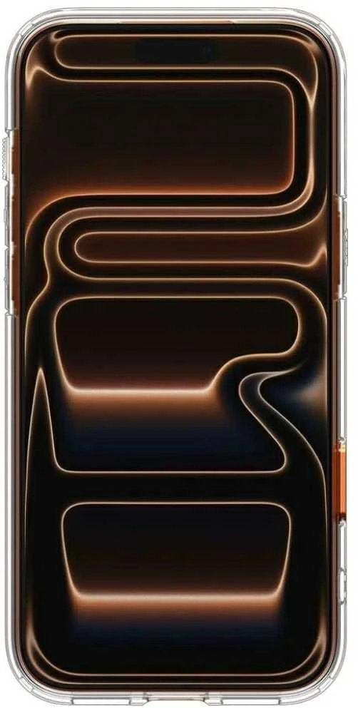 „Spigen Thin Fit MagSafe“ dėklas, skirtas „iPhone 17 Pro“ – permatomas oranžinis