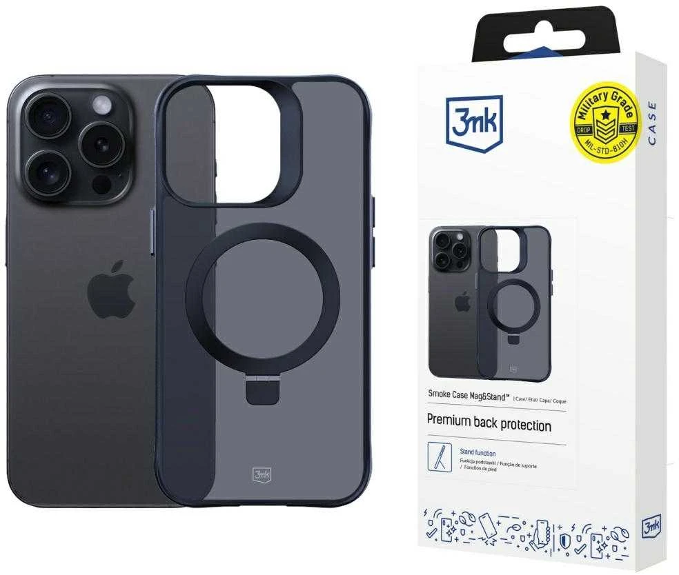 3mk Smoke Mag&Stand Apple iPhone 16 pro max - dėklas telefonui juodos spalvos