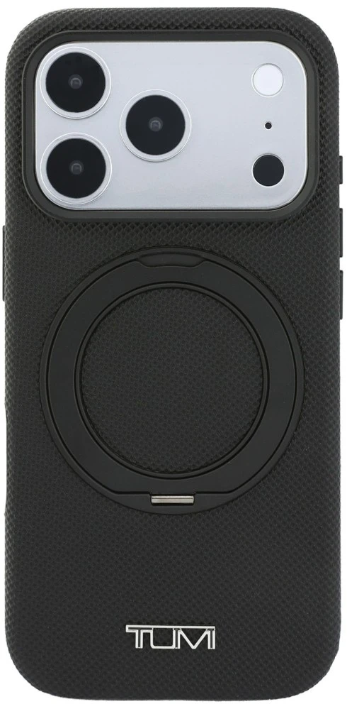 Dėklas Tumi Ballistic with Ring Stand MagSafe do iPhone 18 Pro / 17 Pro juoda