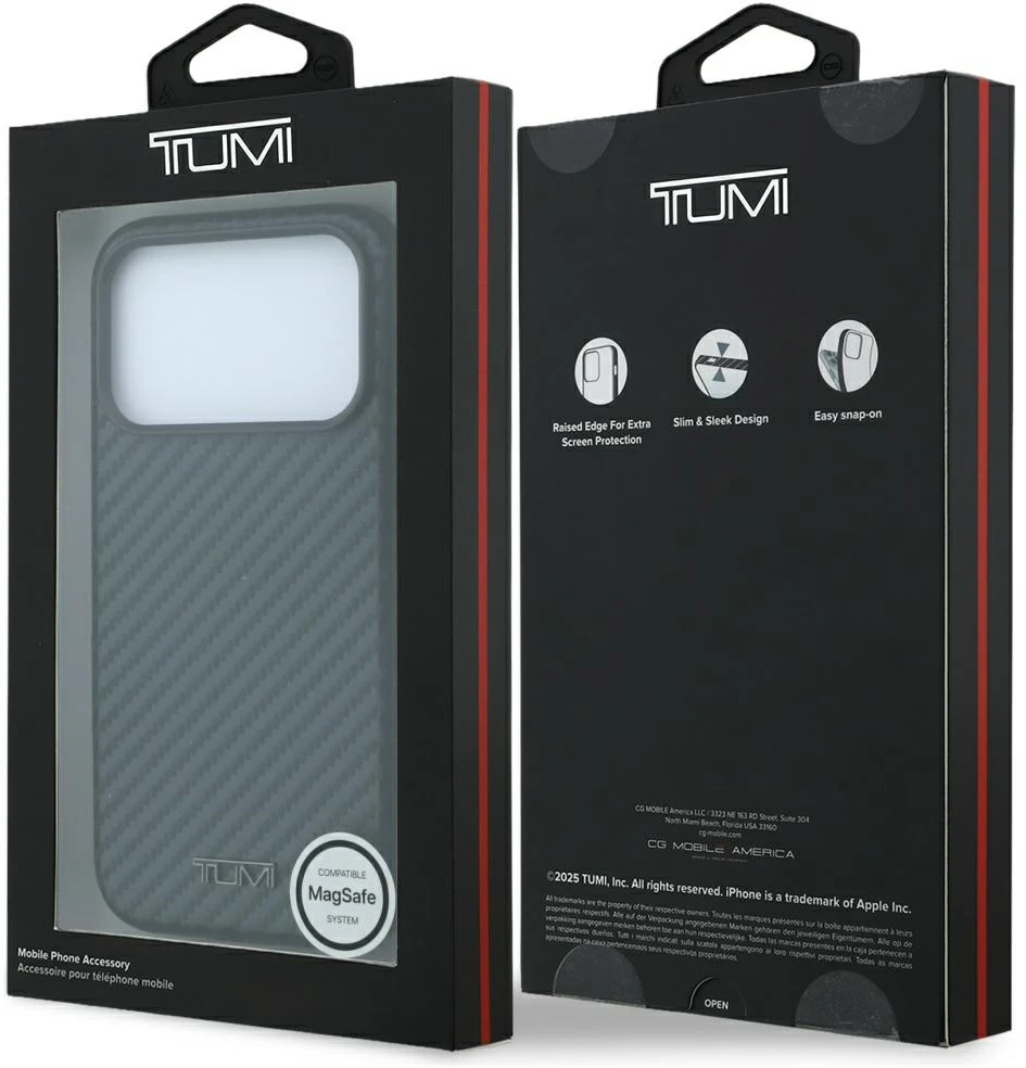 Dėklas Tumi Carbon MagSafe do iPhone 18 Pro / 17 Pro juoda