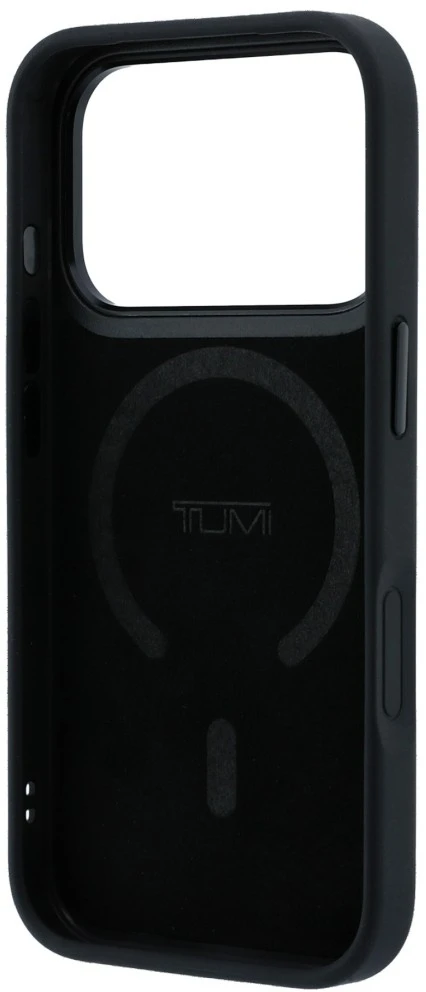 Dėklas Tumi Leather Ballistic Pattern MagSafe do iPhone 18 Pro / 17 Pro juoda