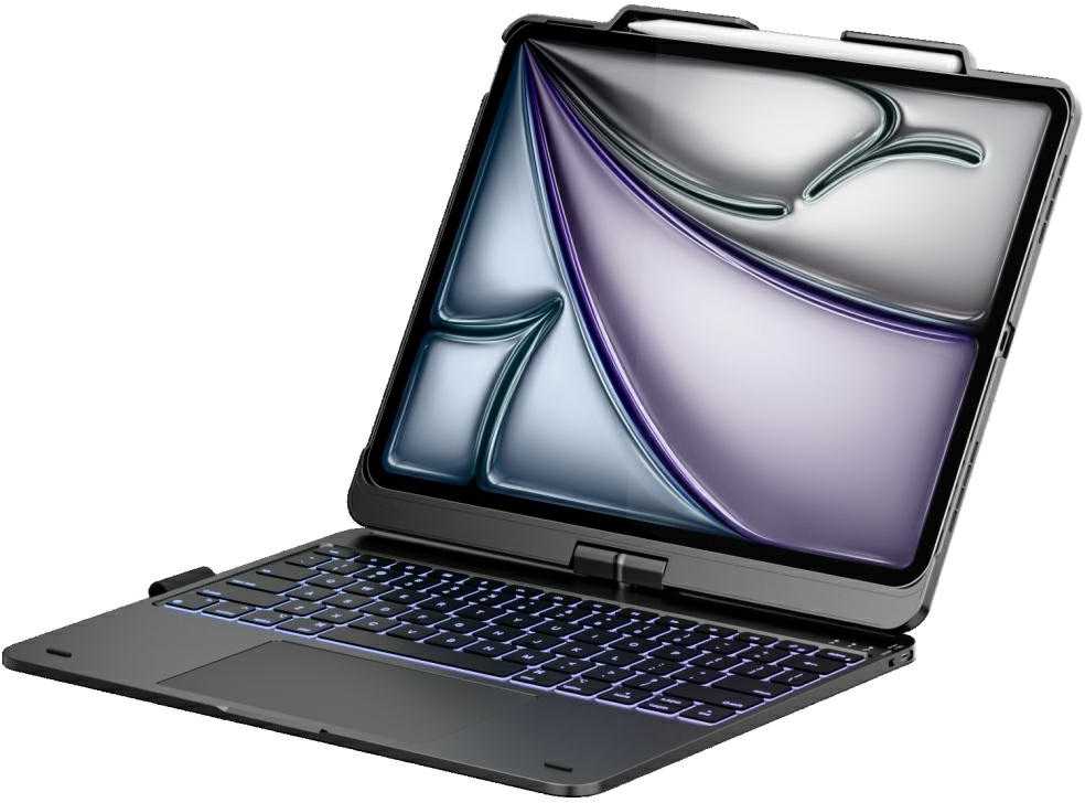 Typecase Flexbook Touch do iPad Air 13" M2 2024 / M3 2025 / M4 2026 pilka
