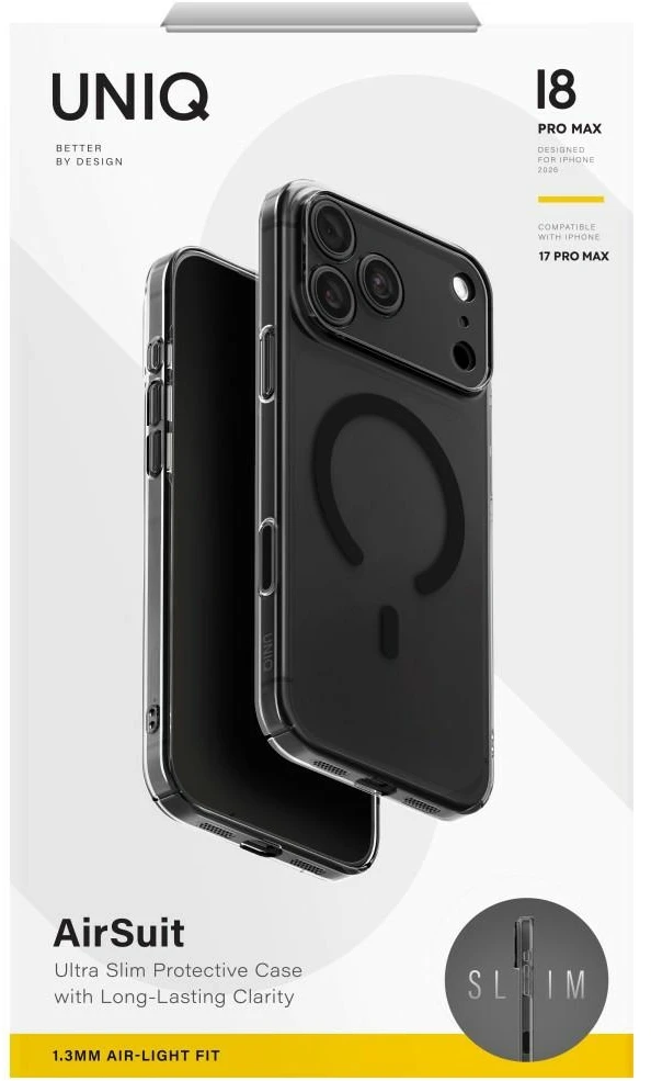 Dėklas UNIQ Airsuit do iPhone 18 Pro Max / 17 Pro Max Magclick Charging juoda