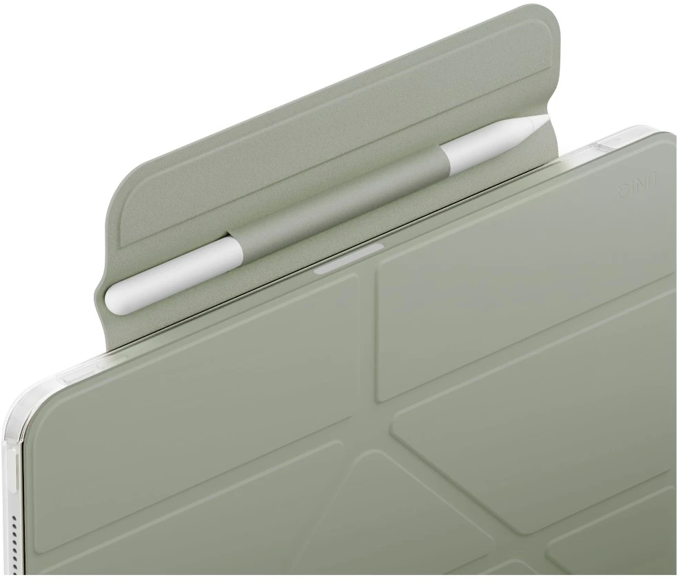Dėklas UNIQ Camden Lite skirtas iPad skirtas iPad Air 11″ M2 2024 / M3 2025 / M4 2026 žalios spalvos