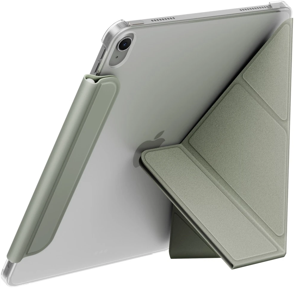 Dėklas UNIQ Camden Lite skirtas iPad skirtas iPad Air 11″ M2 2024 / M3 2025 / M4 2026 žalios spalvos