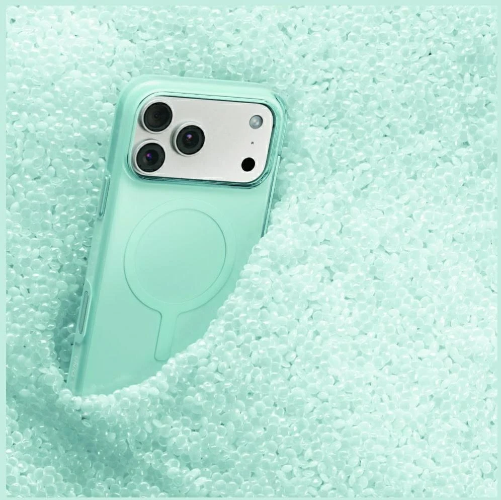 Dėklas UNIQ Clario skirtas iPhone 18 Pro / 17 Pro Magclick Charging mėtų spalvos