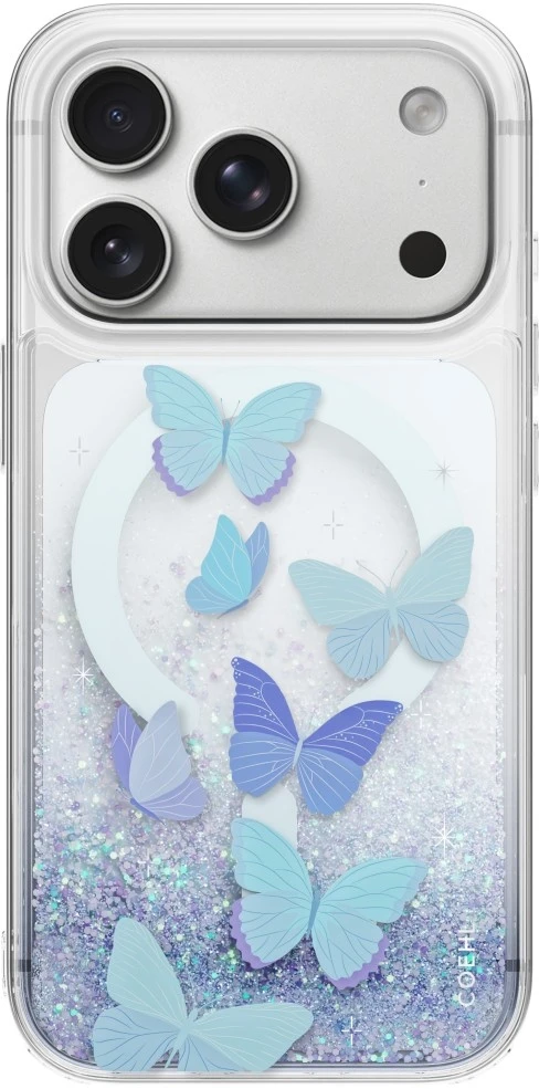 Dėklas UNIQ Coehl Aria, skirtas iPhone 18 Pro / 17 Pro, su magnetiniu įkrovimu, mėlynas