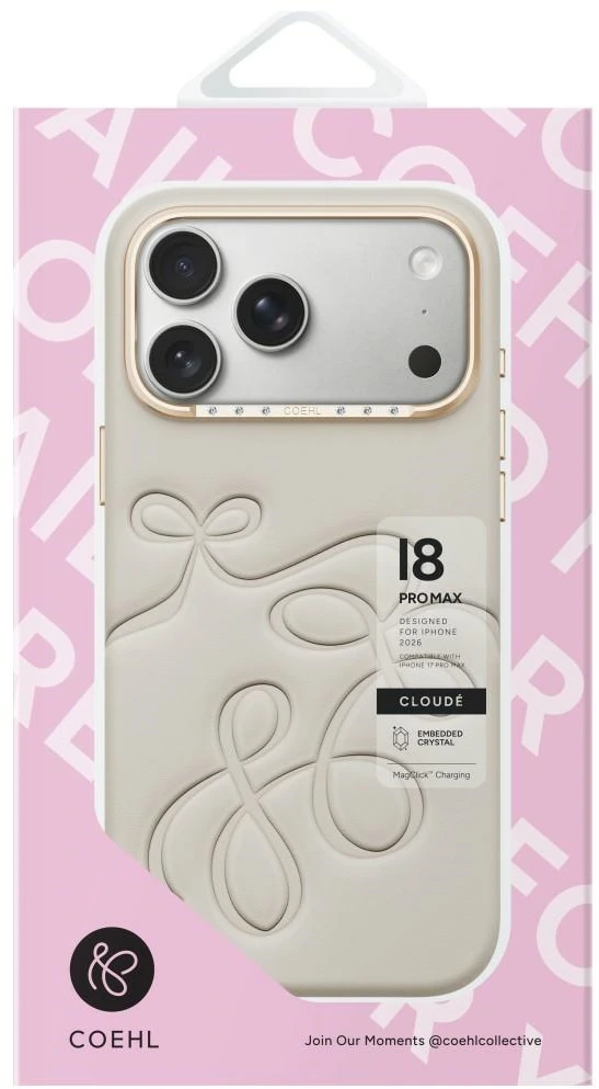 Dėklas UNIQ Coehl Cloude do iPhone 18 Pro Max / 17 Pro Max Magnetic Charging smėlio spalva