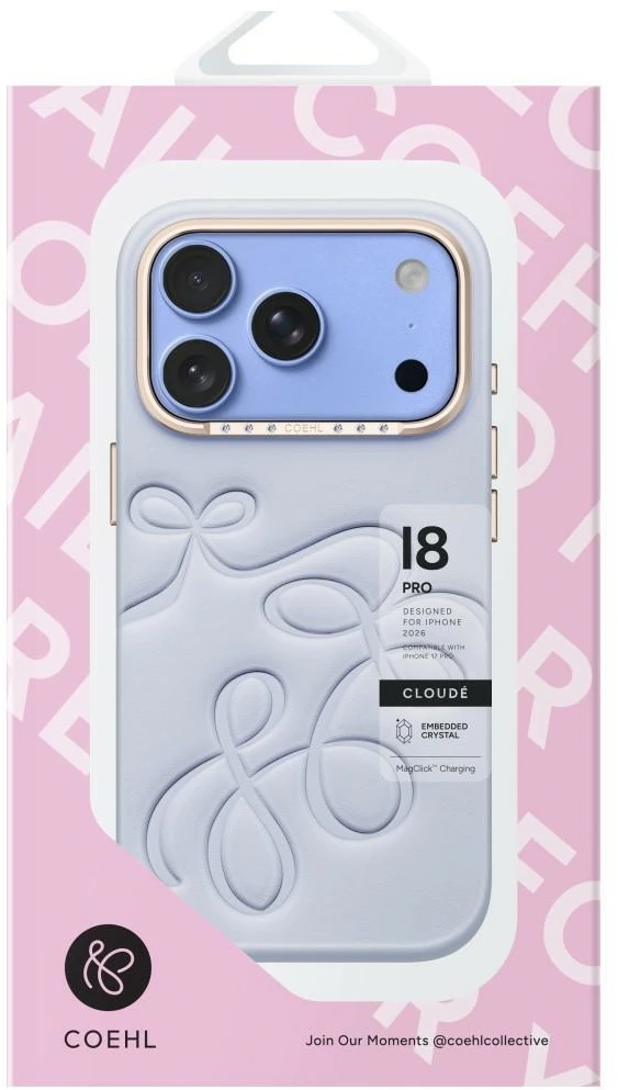 Dėklas UNIQ Coehl Cloude, skirtas iPhone 18 Pro / 17 Pro, su magnetiniu įkrovimu, mėlynas