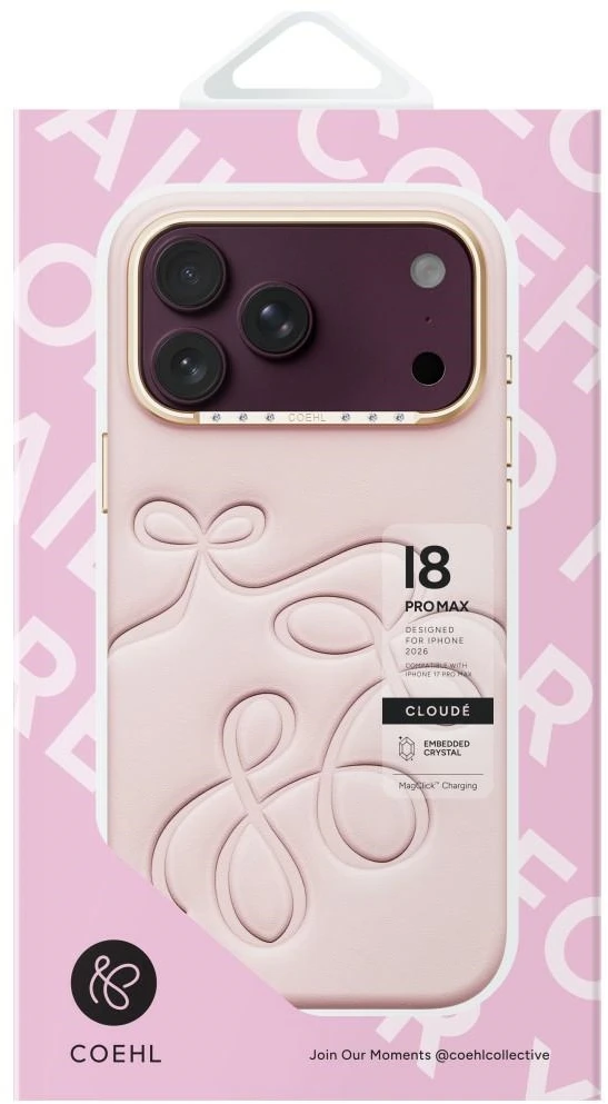Dėklas UNIQ Coehl Cloude, skirtas iPhone 18 Pro Max / 17 Pro Max, su magnetiniu įkrovimu, rožinis