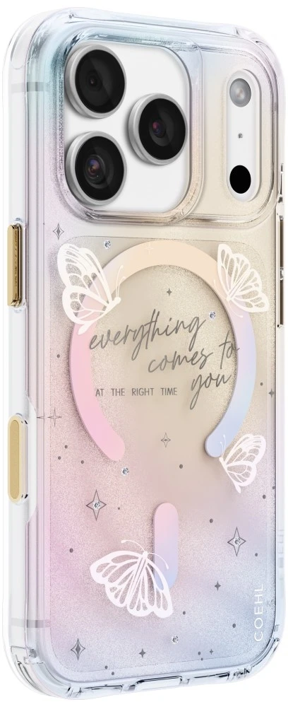 Dėklas UNIQ Coehl Ellie, skirtas iPhone 18 Pro / 17 Pro, su magnetiniu įkrovimu, prism bloom