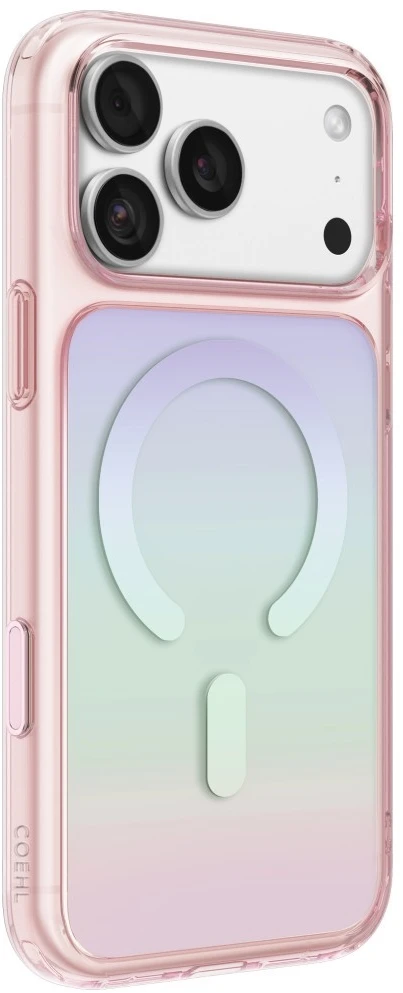Dėklas UNIQ Coehl Estelle, skirtas iPhone 18 Pro / 17 Pro, su magnetiniu įkrovimu, rožinis