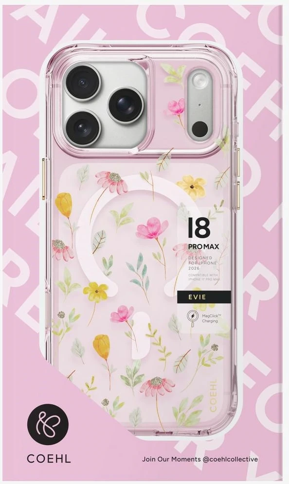 Dėklas UNIQ Coehl Evie do iPhone 18 Pro Max / 17 Pro Max Magnetic Charging rožinė